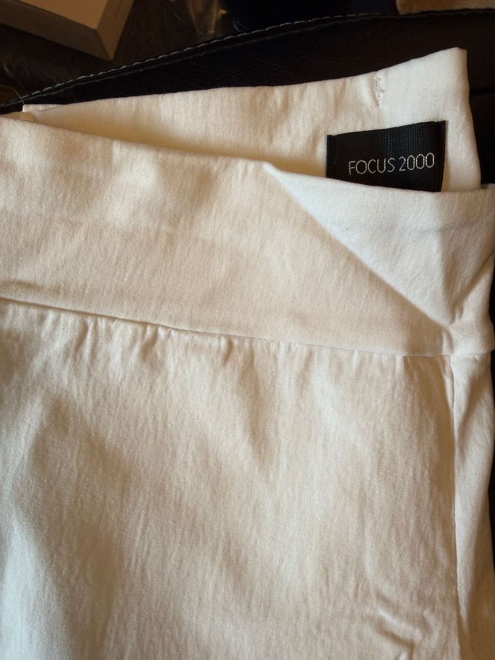 Focus 2000 White Stretch Capri with Clean Waistband